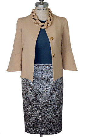 Byron Lars’ Brocade Metallic Skirt